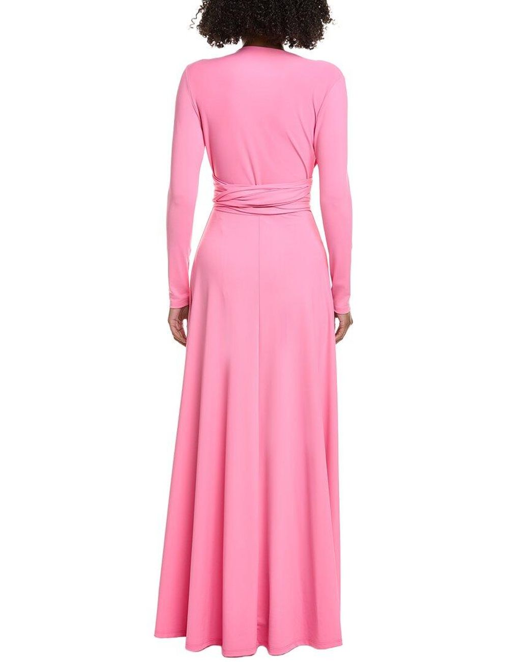 Issue New York Pink Jersey Tie Gown