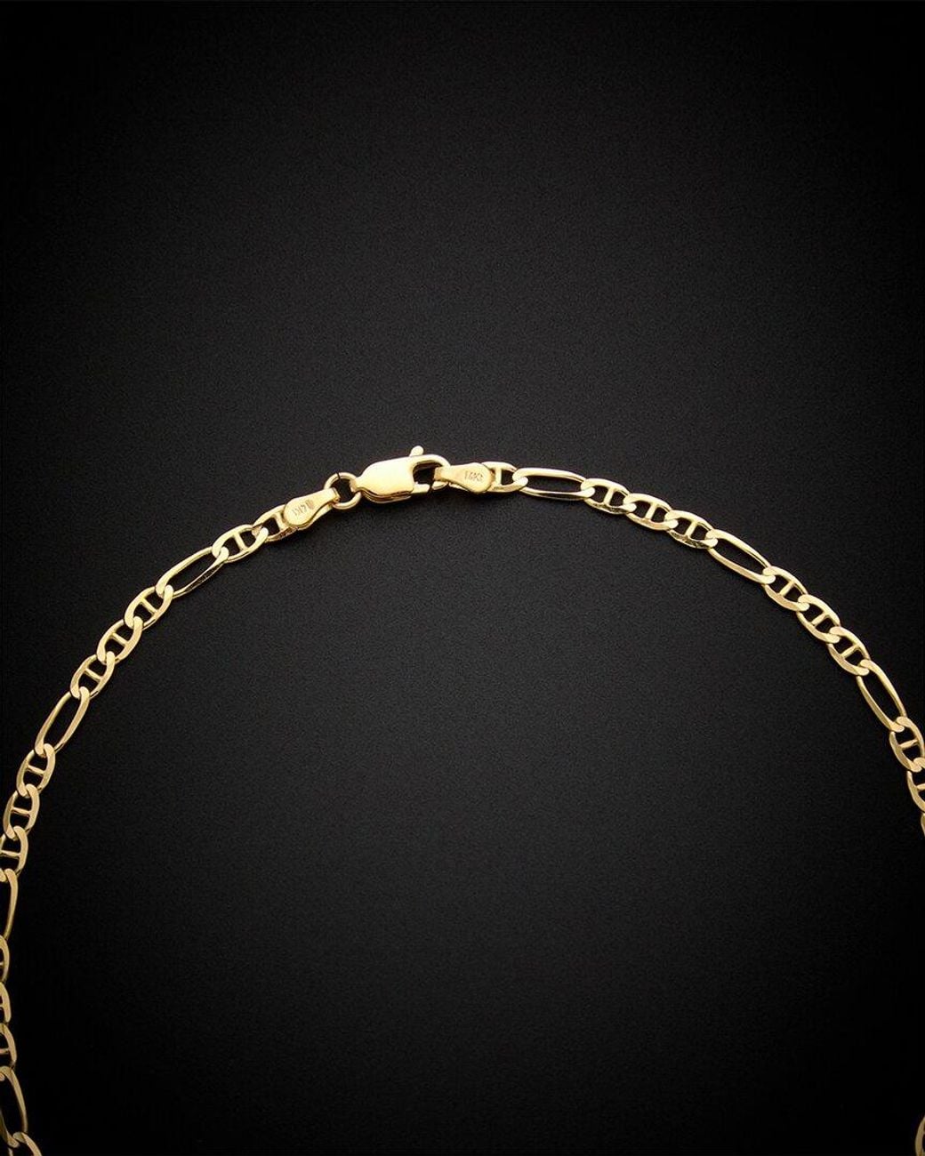 Italian Gold Black 14K Ficonucci Link Necklace