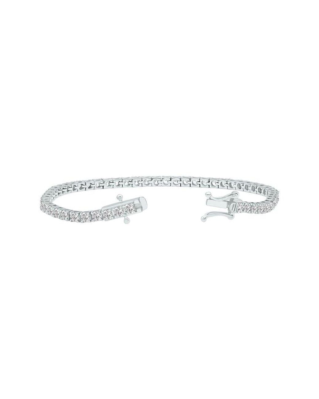 Lab Grown Diamonds White 14K 5.00 Ct. Tw. Lab Grown Diamond Tennis Bracelet