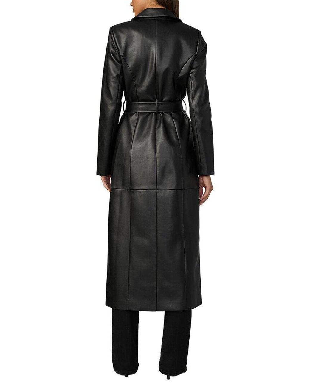 Joe's Jeans Black The Vegan Leather Long Coat
