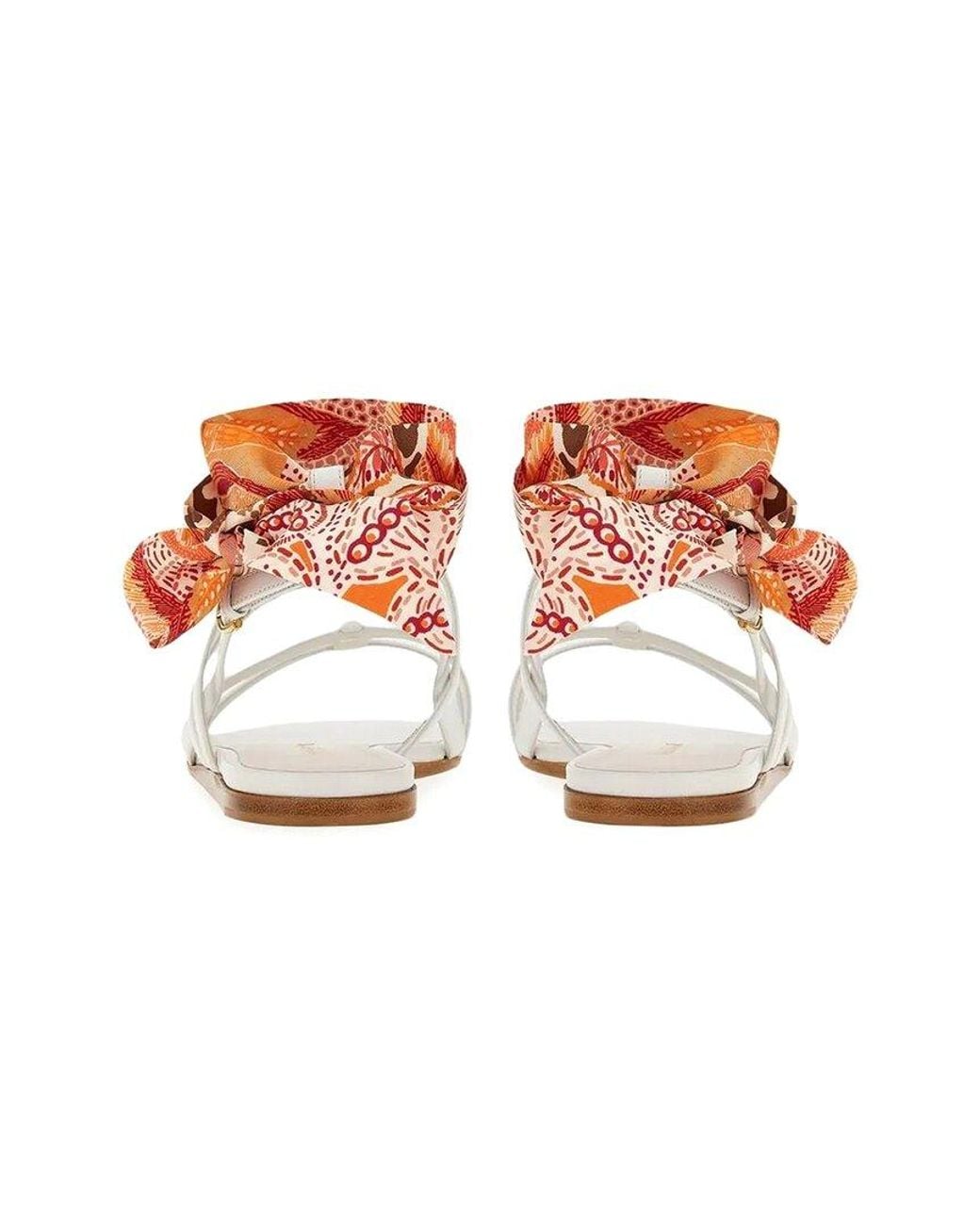 Ferragamo White Vara Leather Sandal