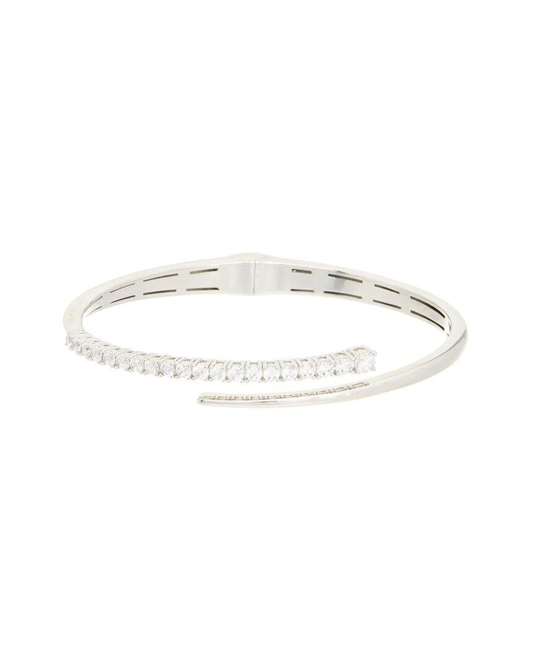 Juvell White Cz 18K Plated Bangle Bracelet