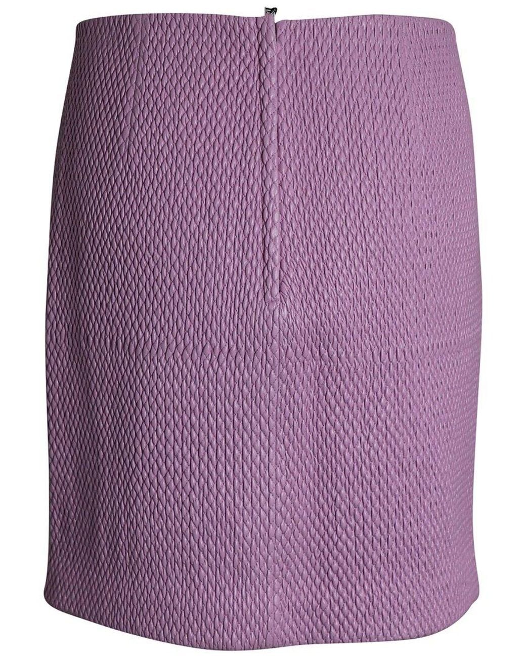 Bottega Veneta Purple Quilted Skirt, Size Int, (Authentic Pre-Loved)