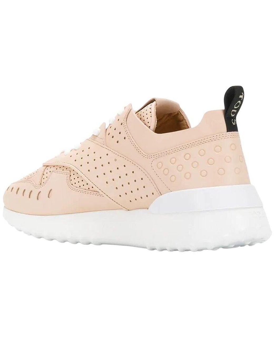 Tod's Pink Logo Leather Sneaker