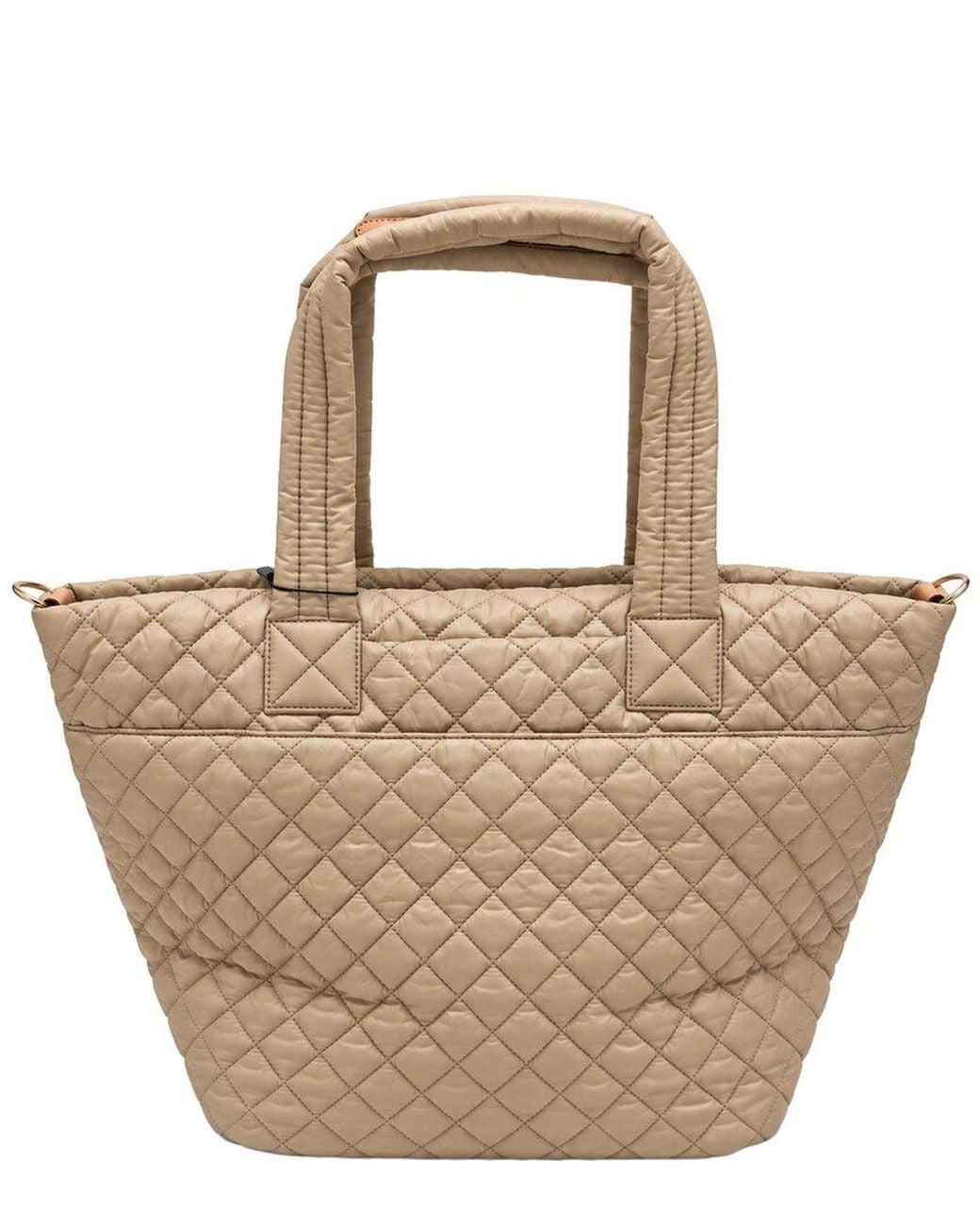 MZ Wallace Metallic Large Metro Nylon & Leather Tote Deluxe
