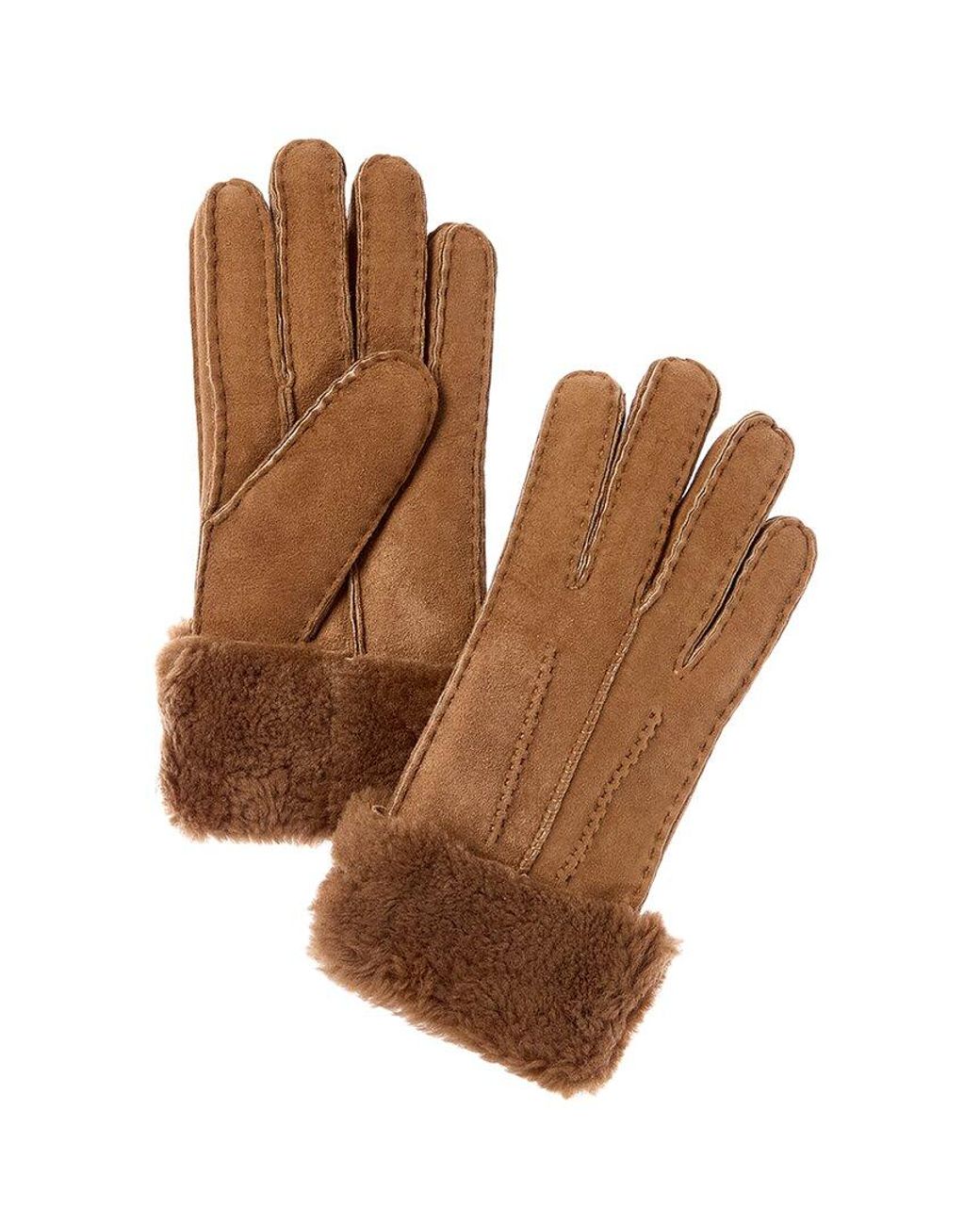 Surell Brown Shearling Gloves