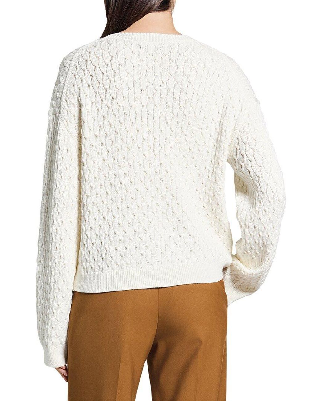 Theory White Textured Cardigan