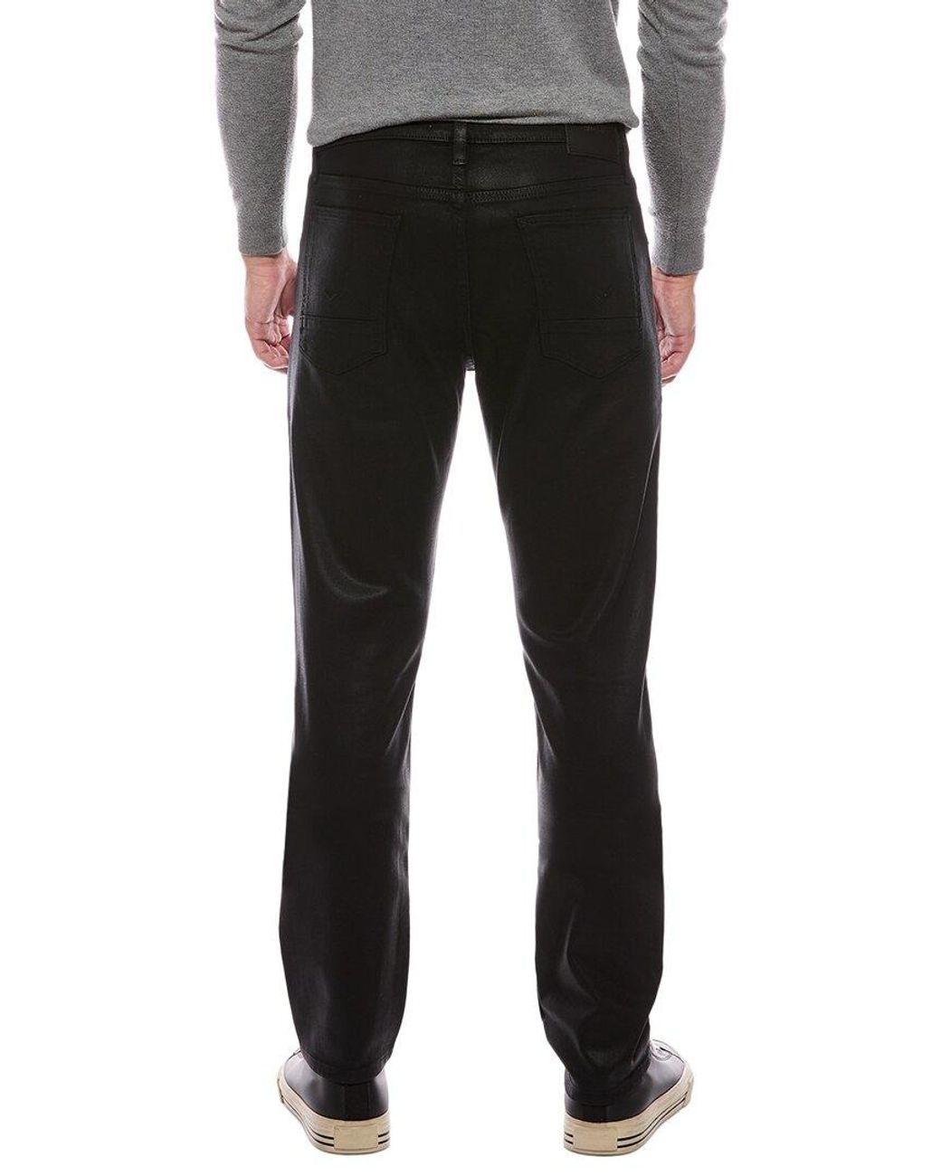 Hudson Black Blake Coated Phantom Slim Straight Pant for men