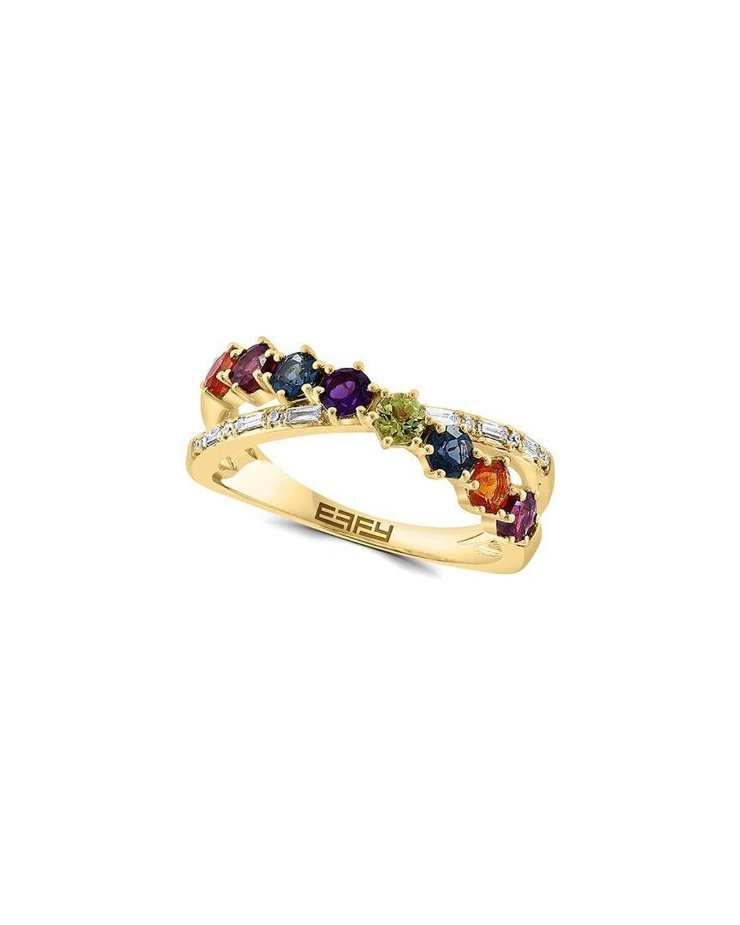 Effy Fine Jewelry Metallic 14K 1.20 Ct. Tw. Diamond & Gemstone Ring