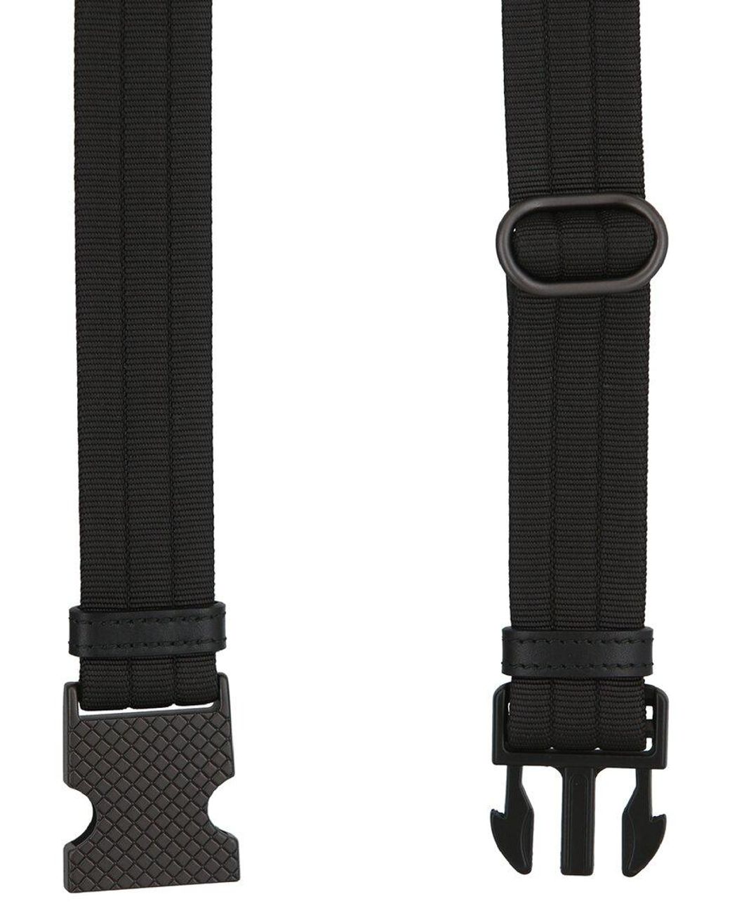 Bottega Veneta Men's Intrecciato Double Buckle Belt - Black - Belts