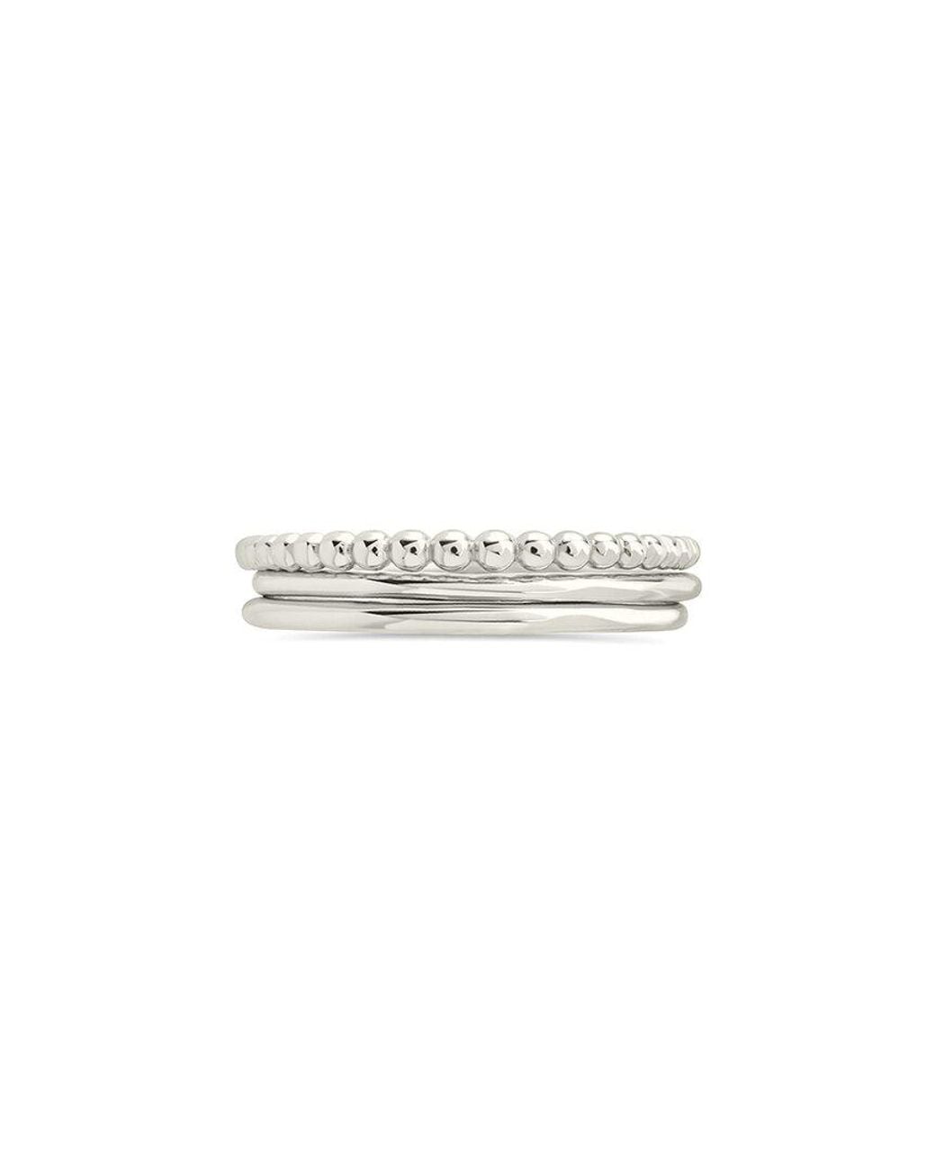Sterling Forever White Adele Stacking Ring