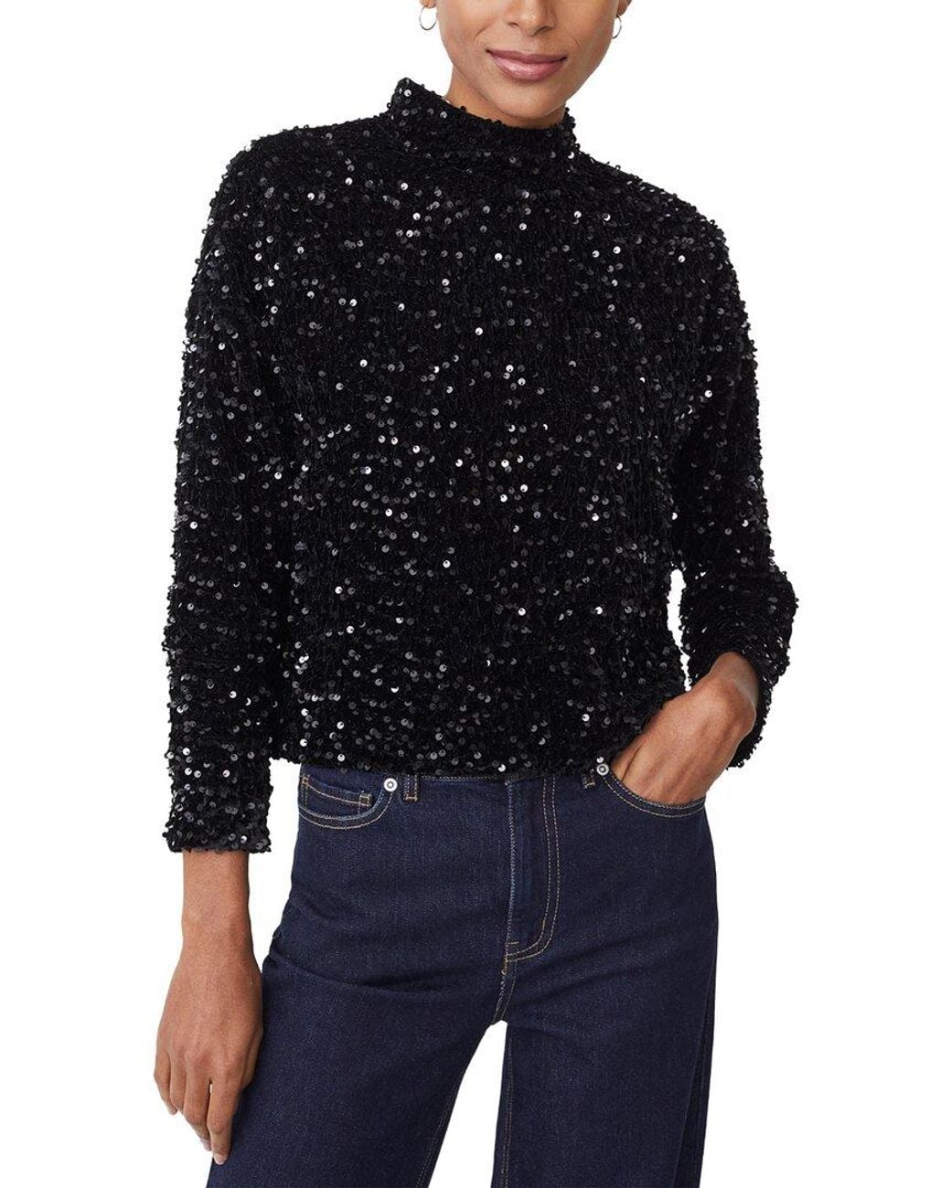 J.McLaughlin Black Leeza Top
