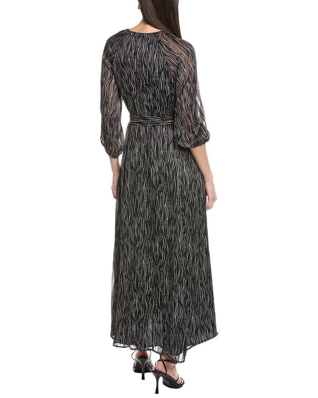 Vince Camuto Black V-Neck Maxi Dress