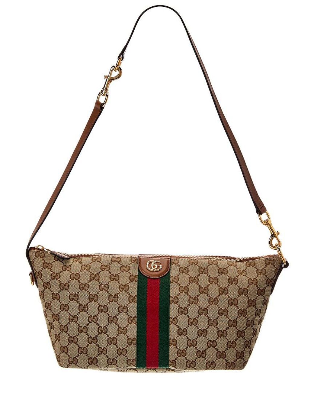 Gucci Metallic Ophidia Medium Canvas & Leather Cosmetic Case