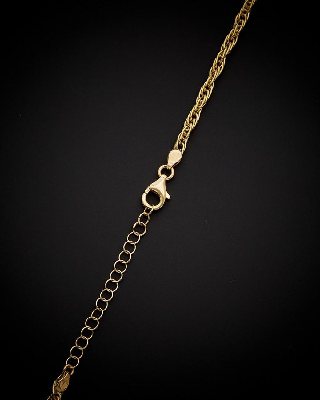 Italian Gold Black 14k Graduated Twist Link Adjustable Length Necklace