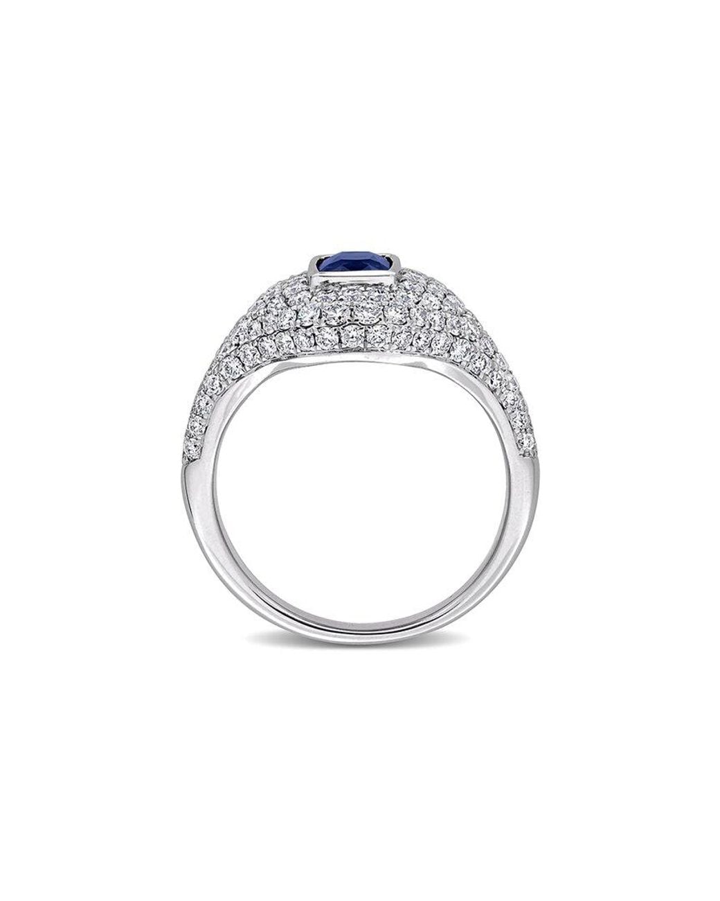 Rina Limor Blue 14K 2.43 Ct. Tw. Diamond & Sapphire Halo Ring