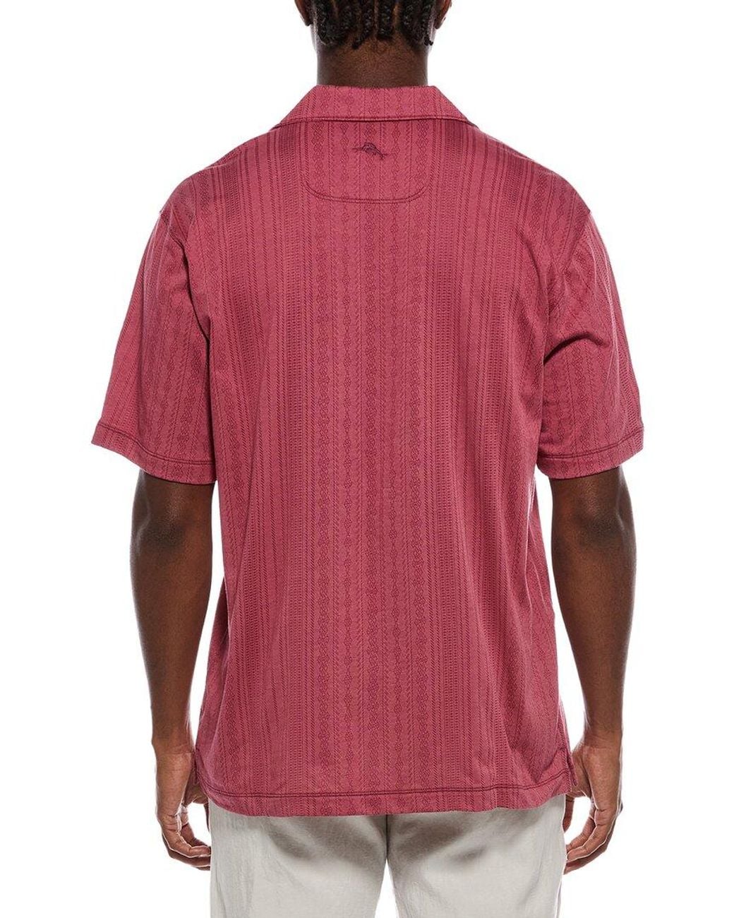 Tommy Bahama Red Palm Fresco Beach Border Shirt for men