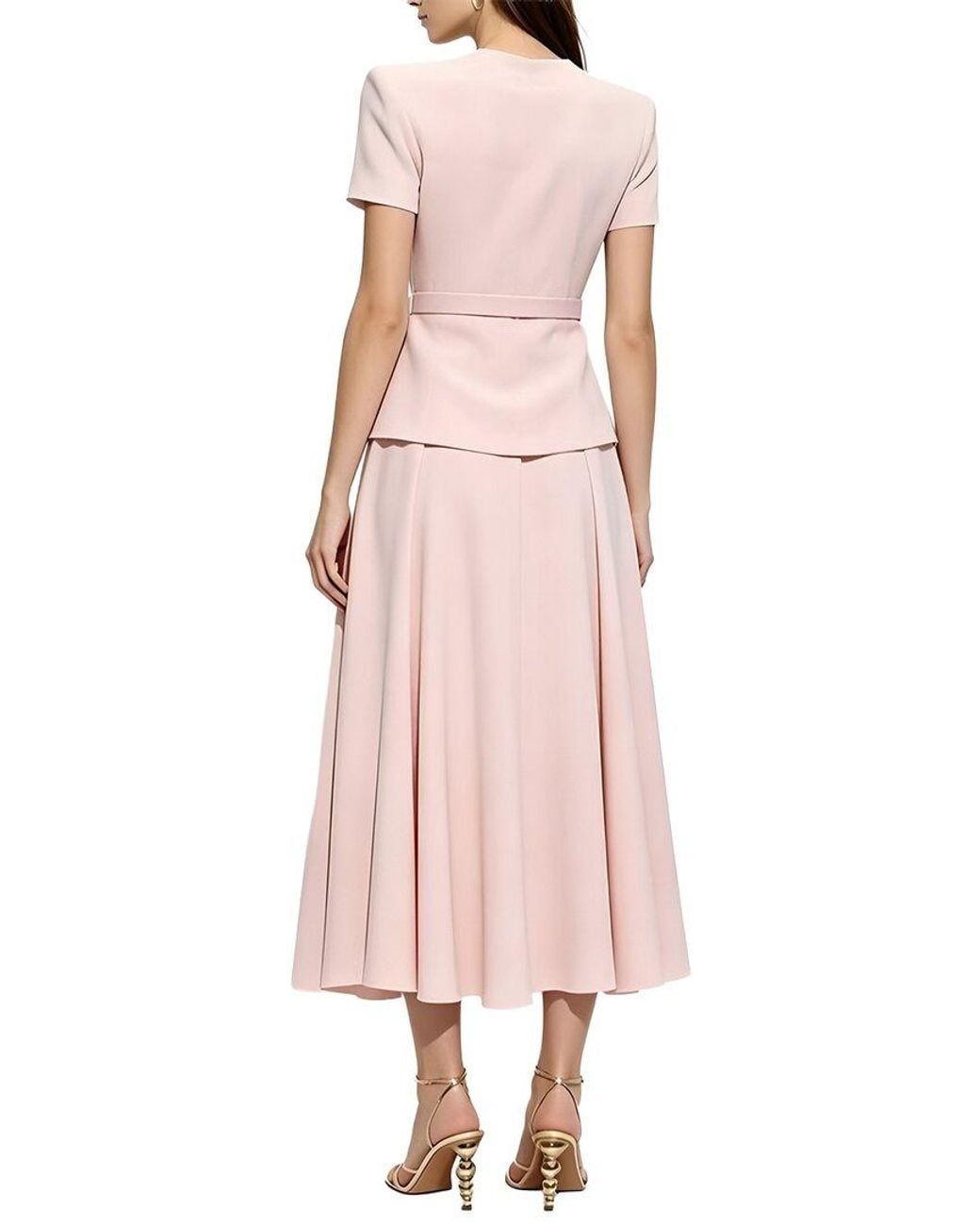 Linda Charm Pink 2Pc Top & Skirt Set