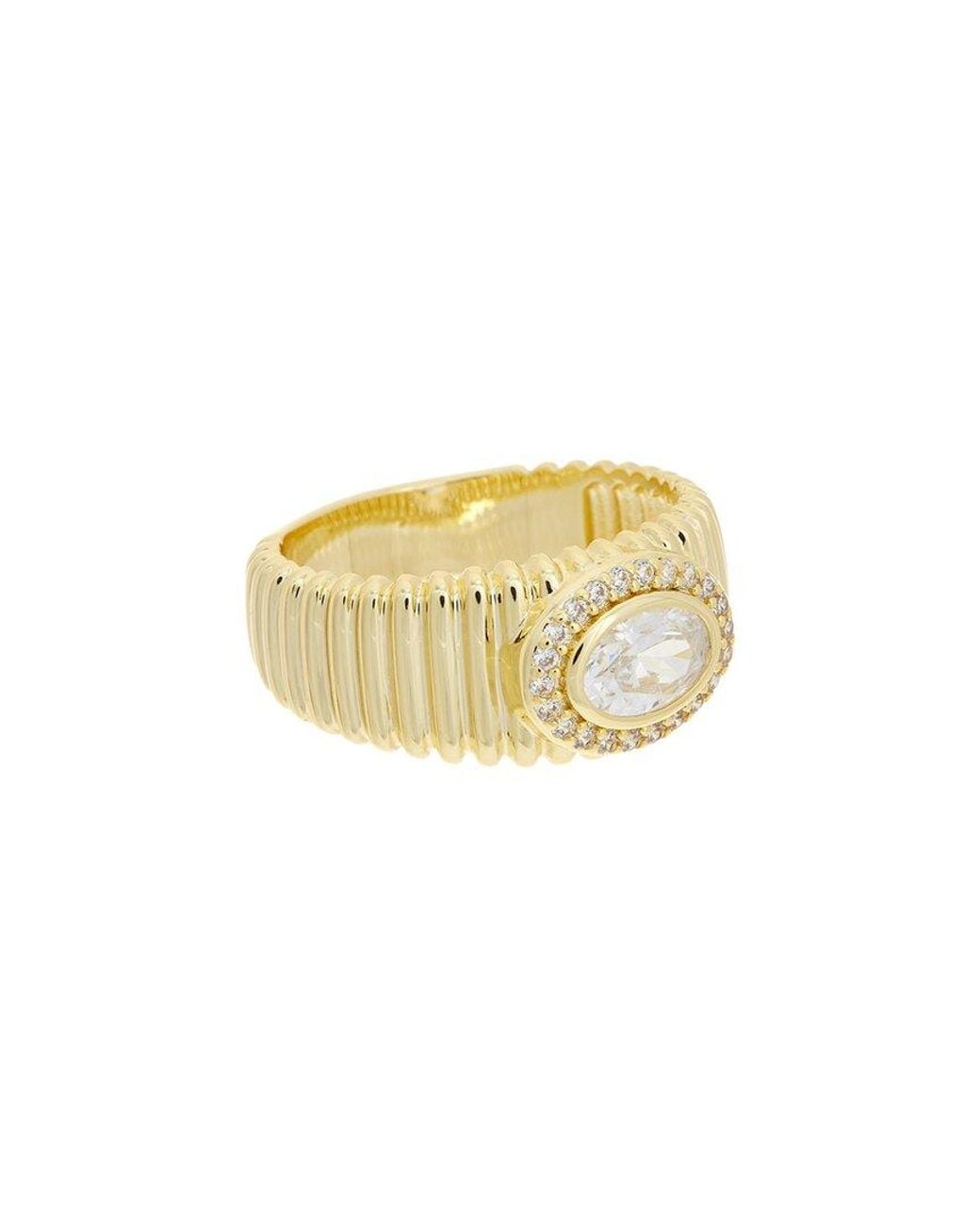 Juvell White 18K Plated Cz Ring