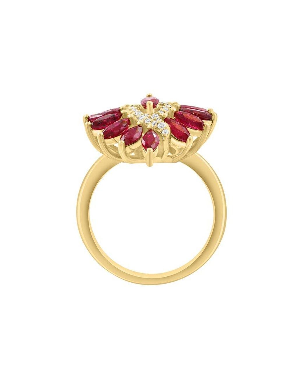 Effy Fine Jewelry Red 14K 2.57 Ct. Tw. Diamond & Ruby Ring