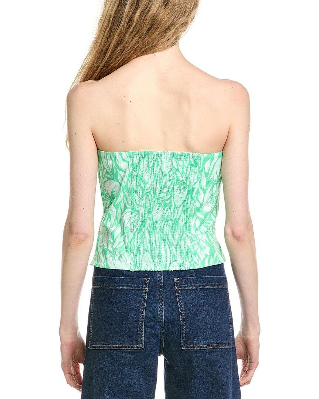 Lilly Pulitzer Green Kylo Strapless Stretch Top