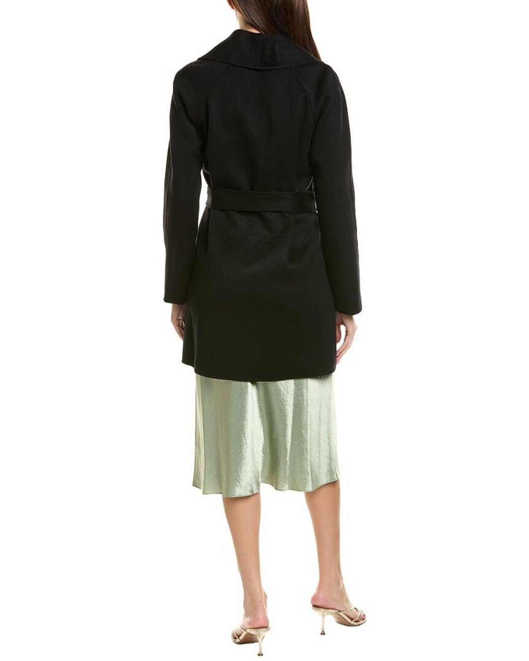 Sofiacashmere Black Sofiacashmere Doubleface Unlined Wool & Cashmere-Blend Coat
