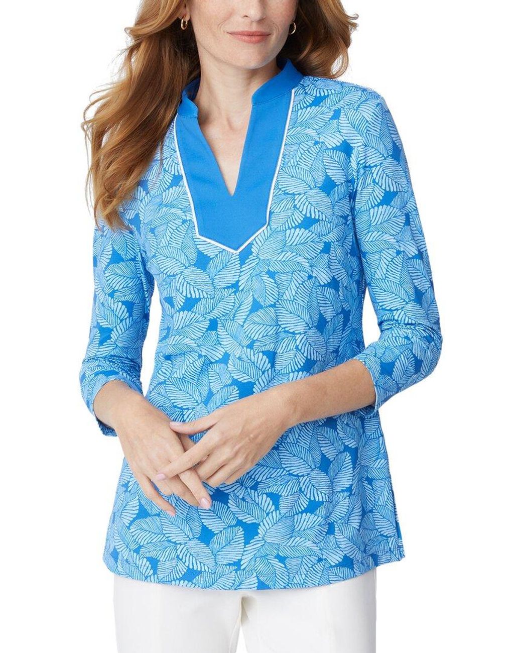 J.McLaughlin Blue Fay Top Knit Top