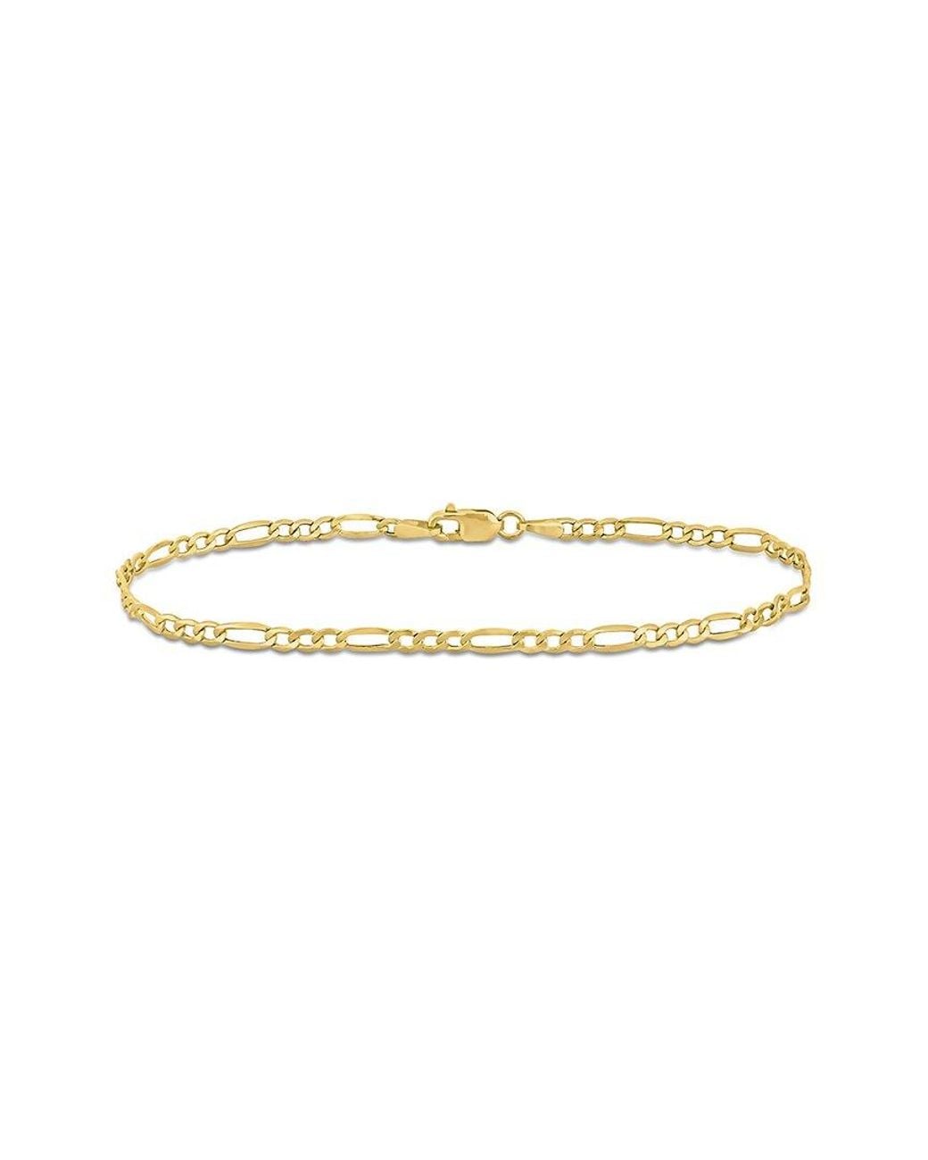 Rina Limor White 10k Figaro Bracelet