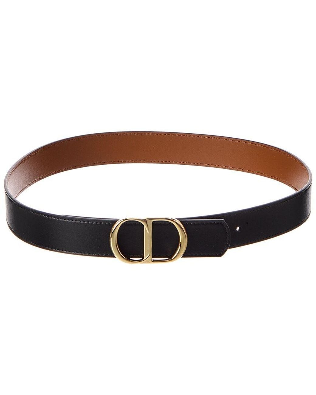Dior Brown Cd Icon Basic Leather Belt
