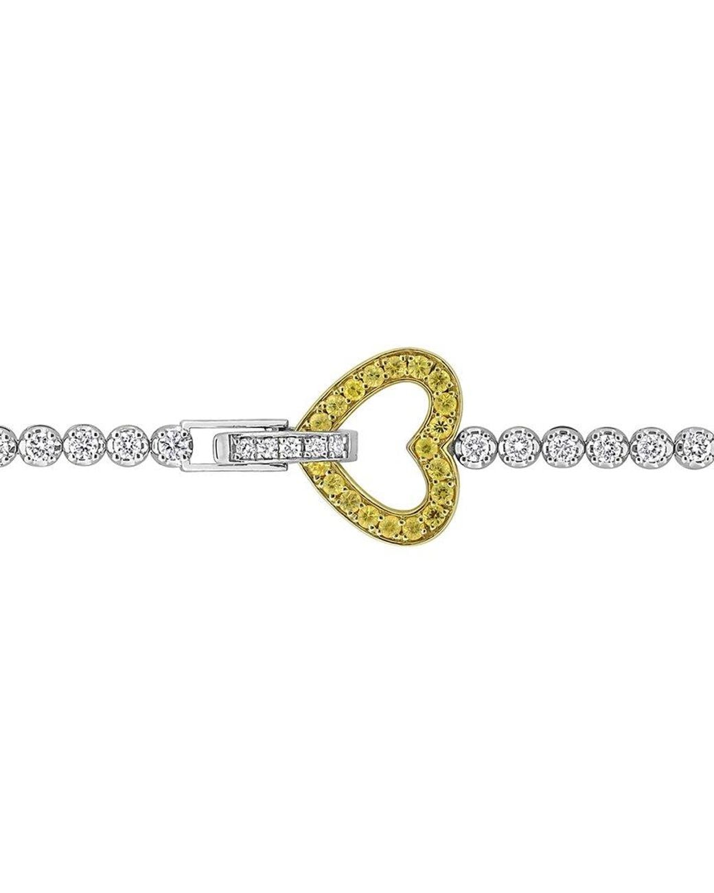 Rina Limor White 14K 1.91 Ct. Tw. Diamond & Sapphire Tennis Bracelet