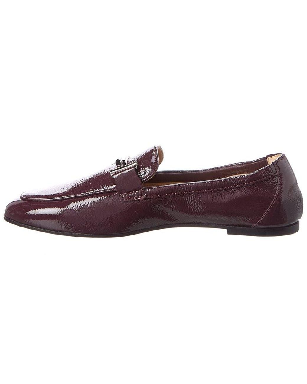 Tod's Brown Double T Patent Loafer