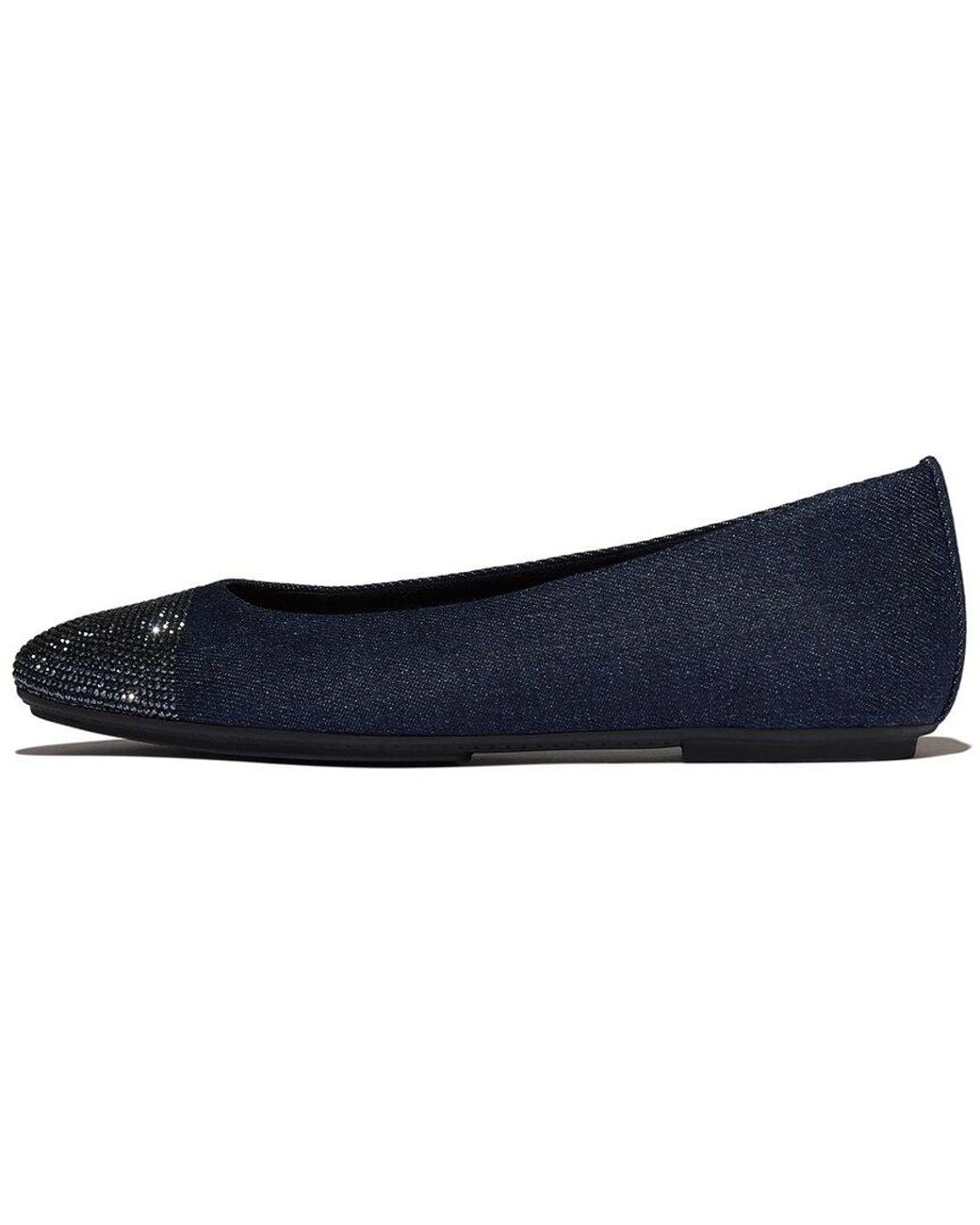 Fitflop Blue Delicato Denim Ballet Flat