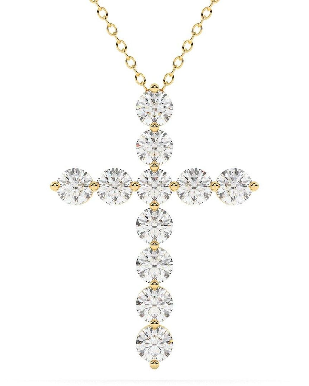 Lab Grown Diamonds Metallic 14K 4.00 Ct. Tw. Lab-Grown Diamond Necklace