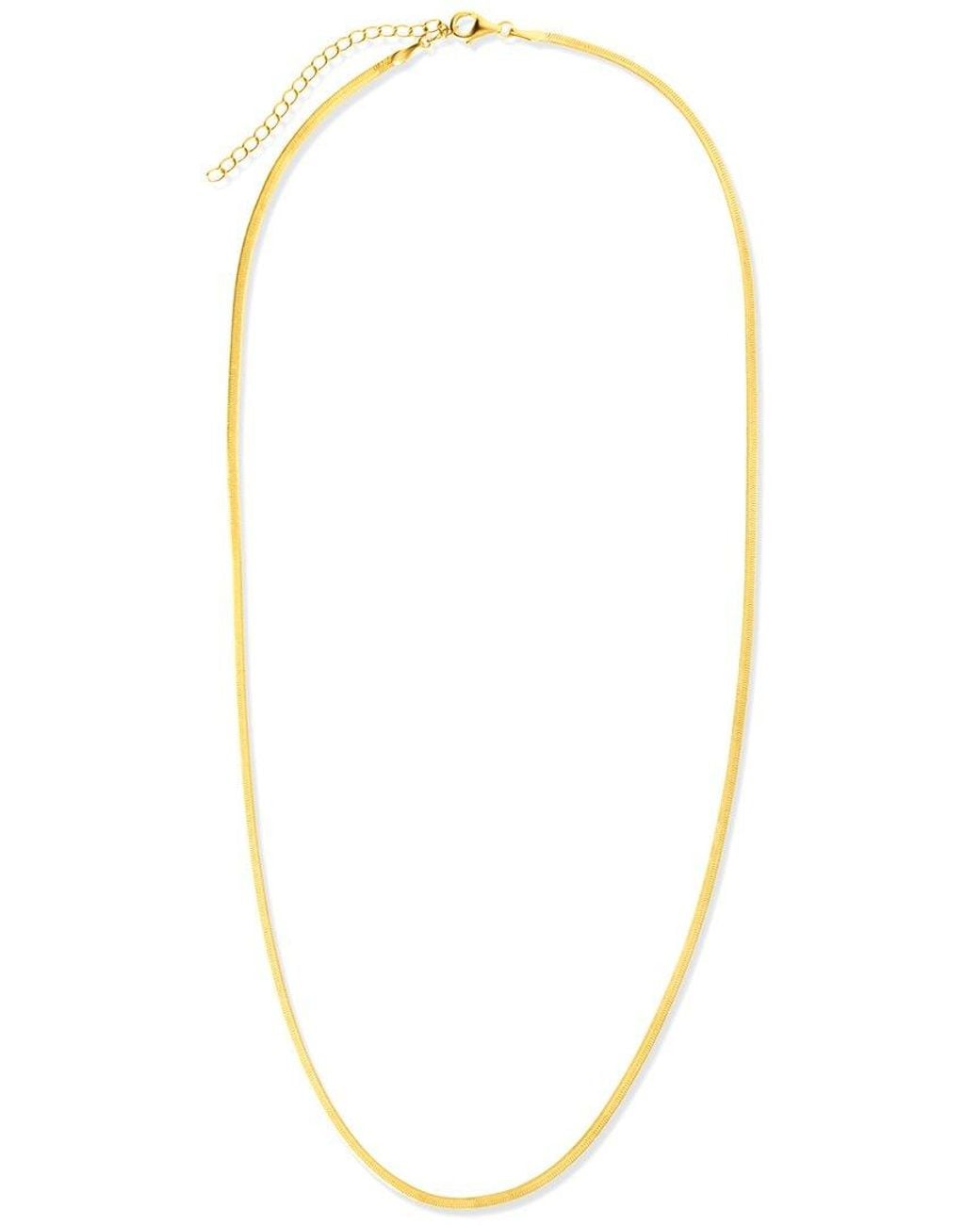 Sterling Forever White Cz Herringbone Chain Necklace