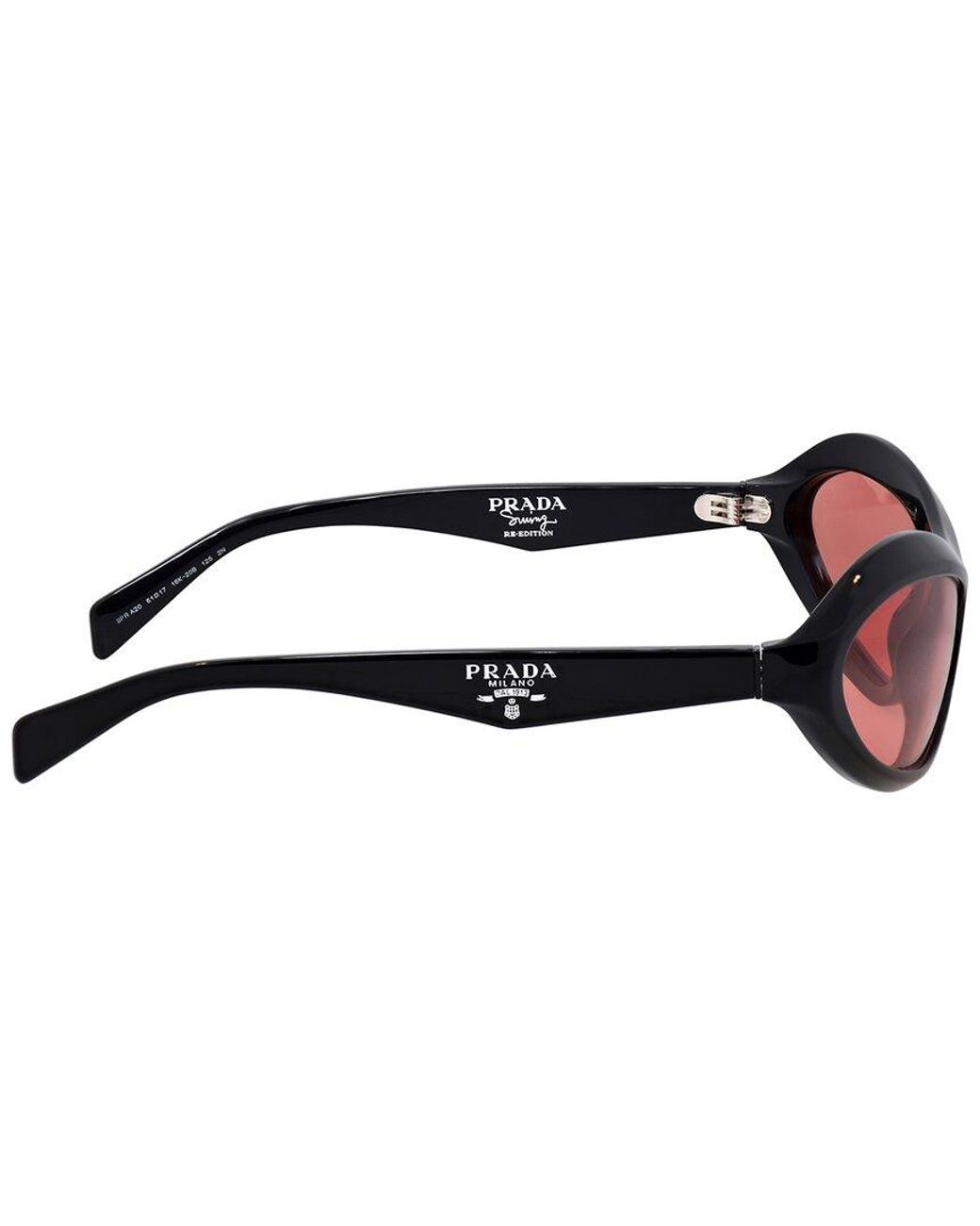 Prada Black Pra20S 61Mm Sunglasses