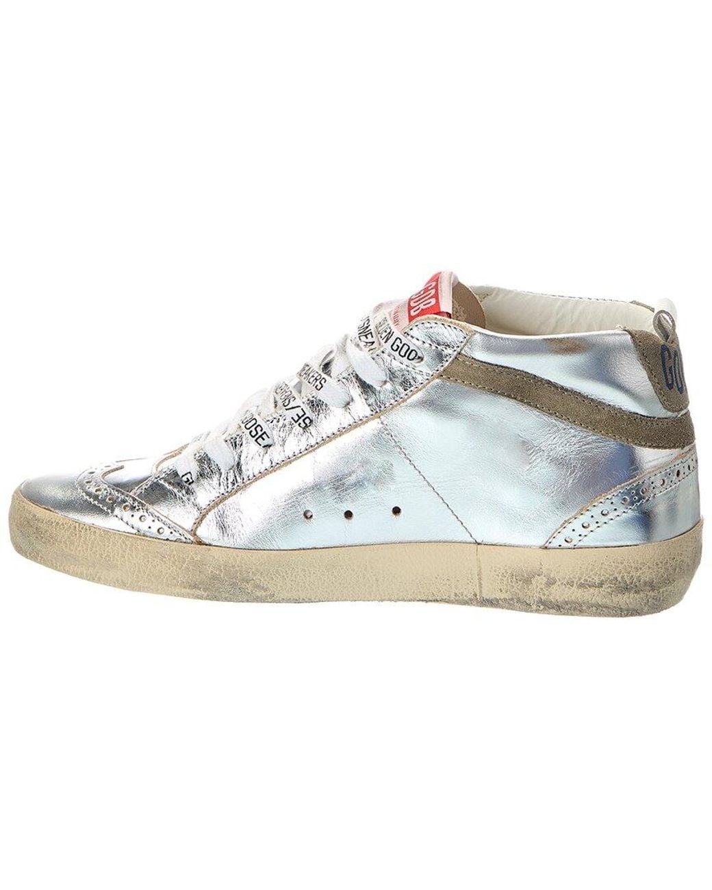 Golden Goose Deluxe Brand White Mid Star Classic Leather & Suede Sneaker