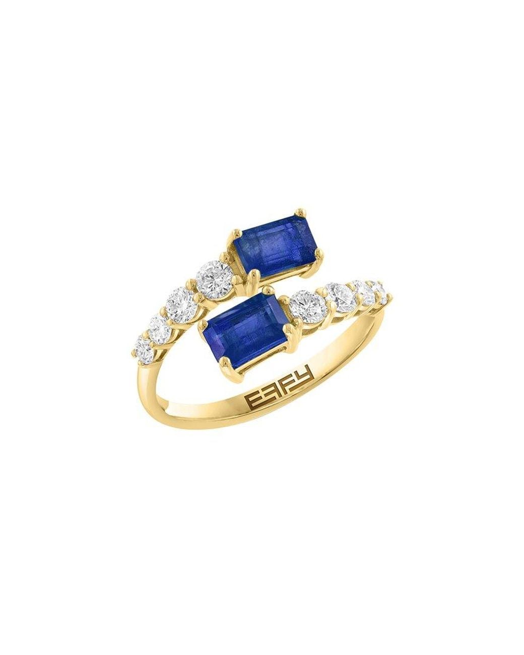 Effy Fine Jewelry Blue 14K 1.86 Ct. Tw. Diamond & Sapphire Ring
