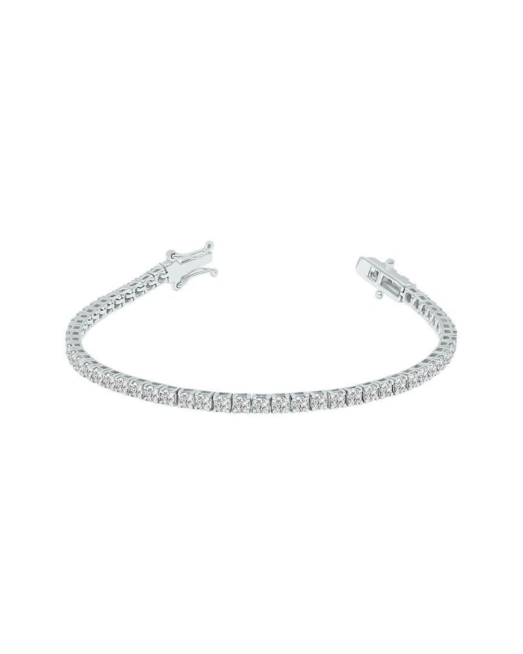 Lab Grown Diamonds White 14K 5.00 Ct. Tw. Lab Grown Diamond Tennis Bracelet