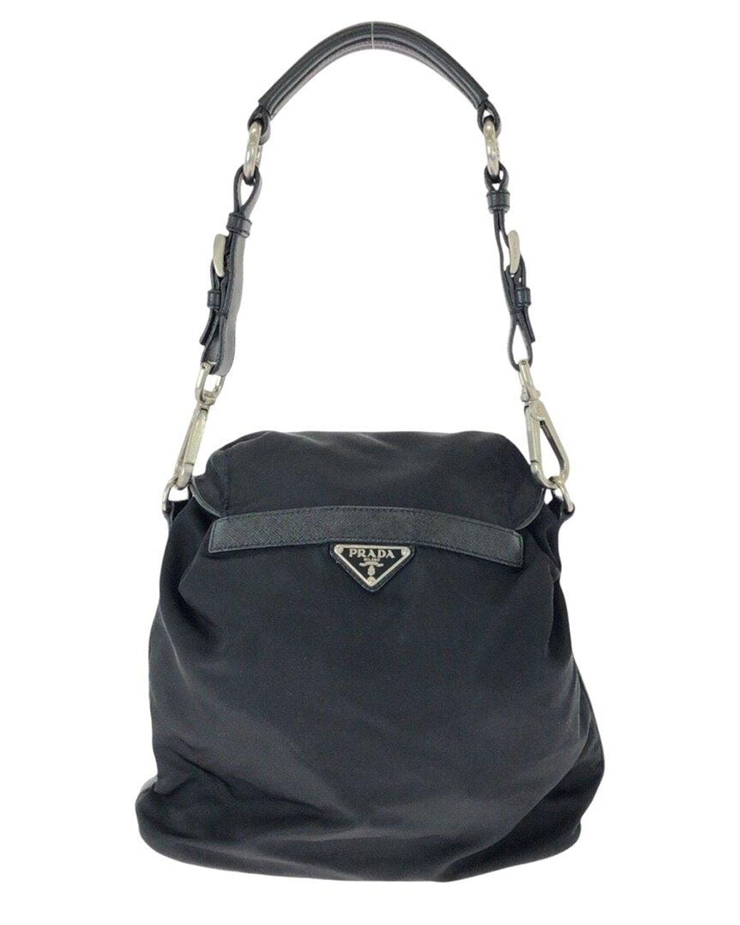 Prada Black Tessuto Nylon Shoulder Bag (Authentic Pre-Loved)