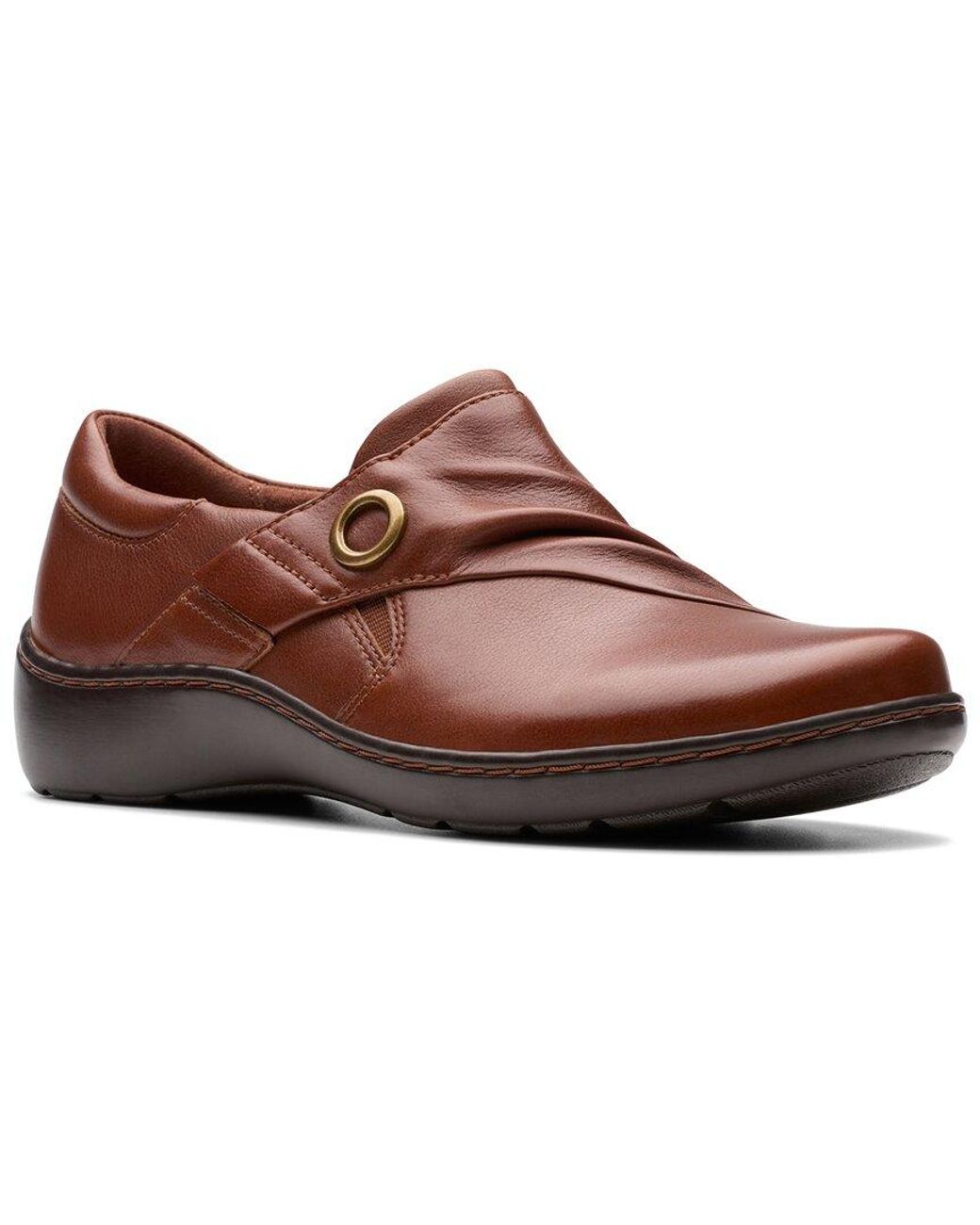 Clarks Brown Cora Aubrie Leather Loafer