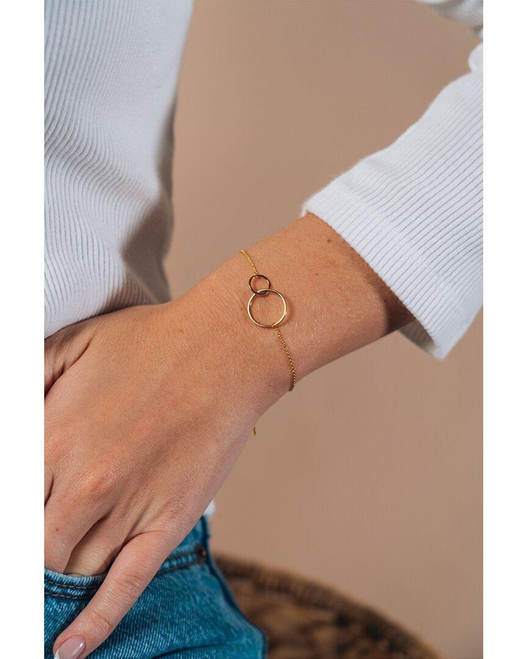 Sterling Forever Metallic Interlocking Circle Bracelet