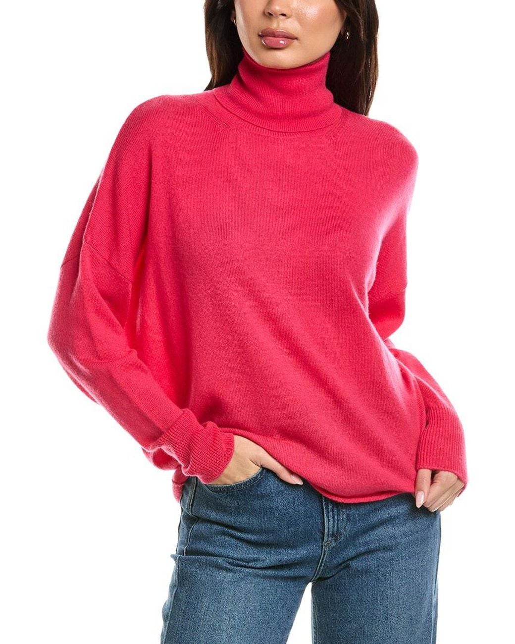 Brodie Cashmere Textured Roll Neck Wool & Cashmere-Blend Sweater