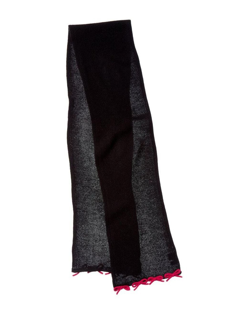Portolano Black Bows Cashmere, Wool & Silk-Blend Blend Scarf