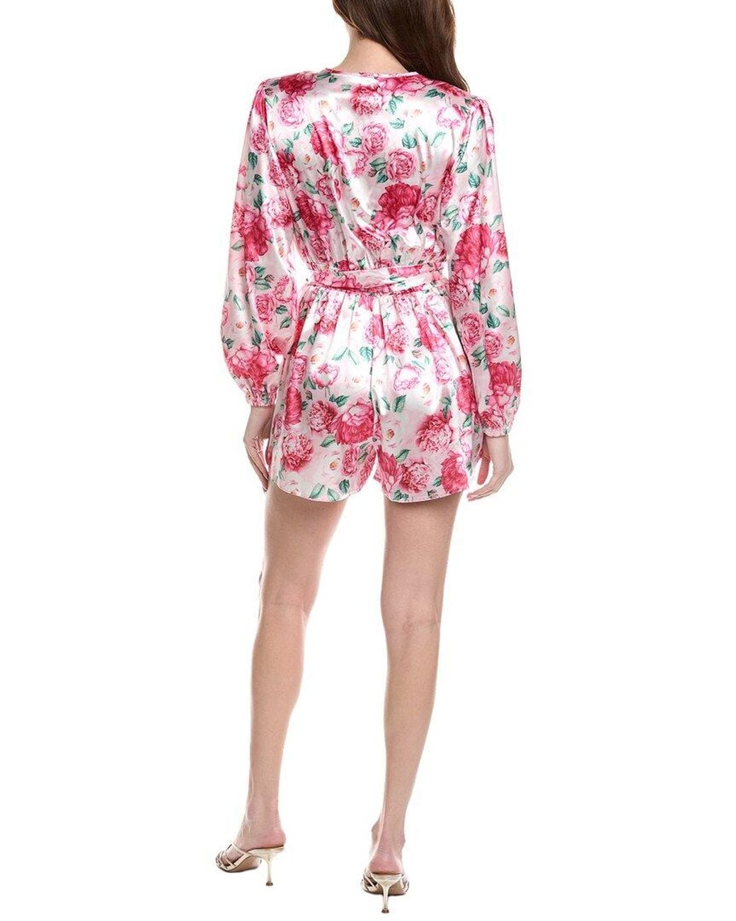 IPPONELLI Red Belted Floral Romper