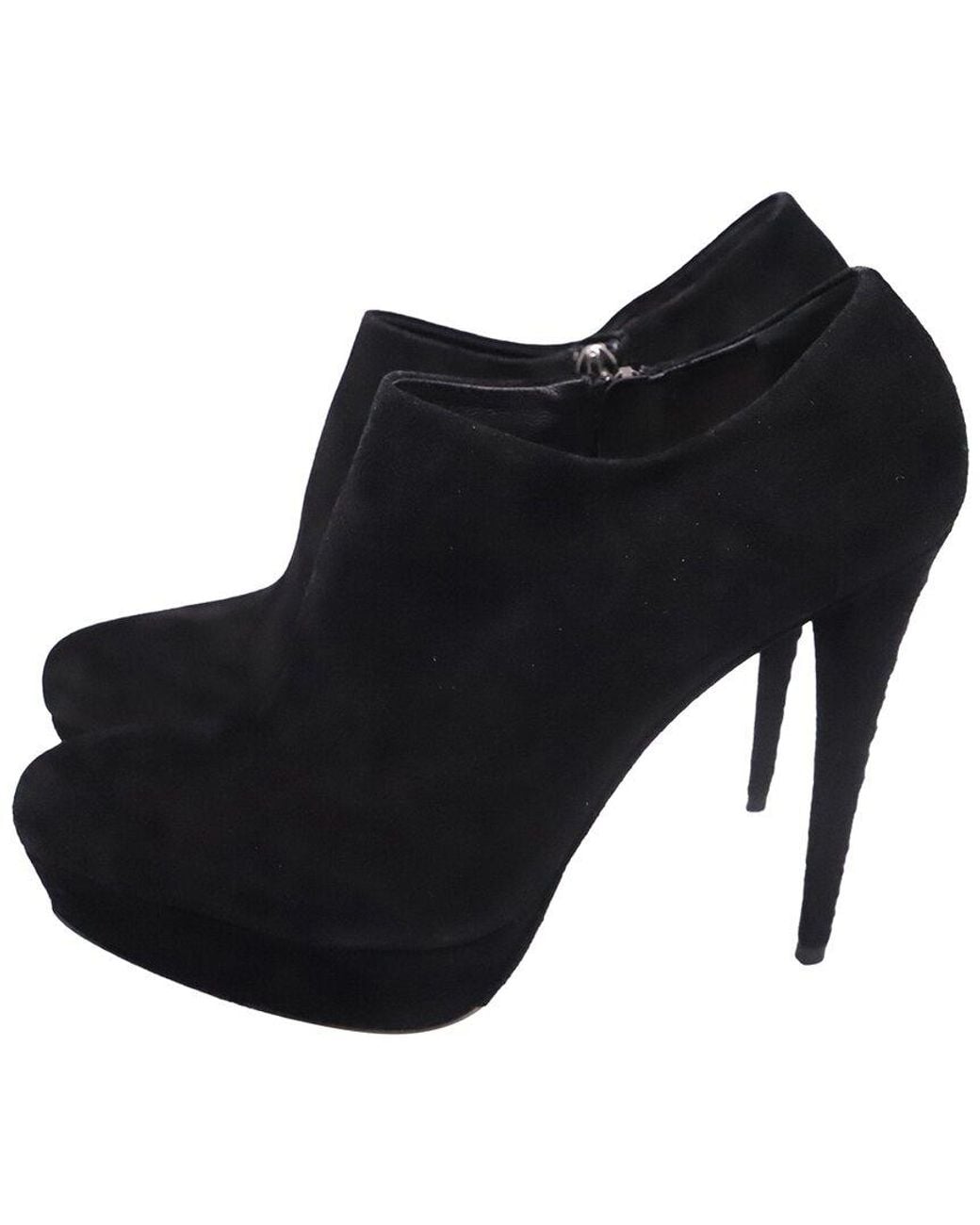 Miu Miu Black Suede Ankle Boot (Authentic Pre-Loved)