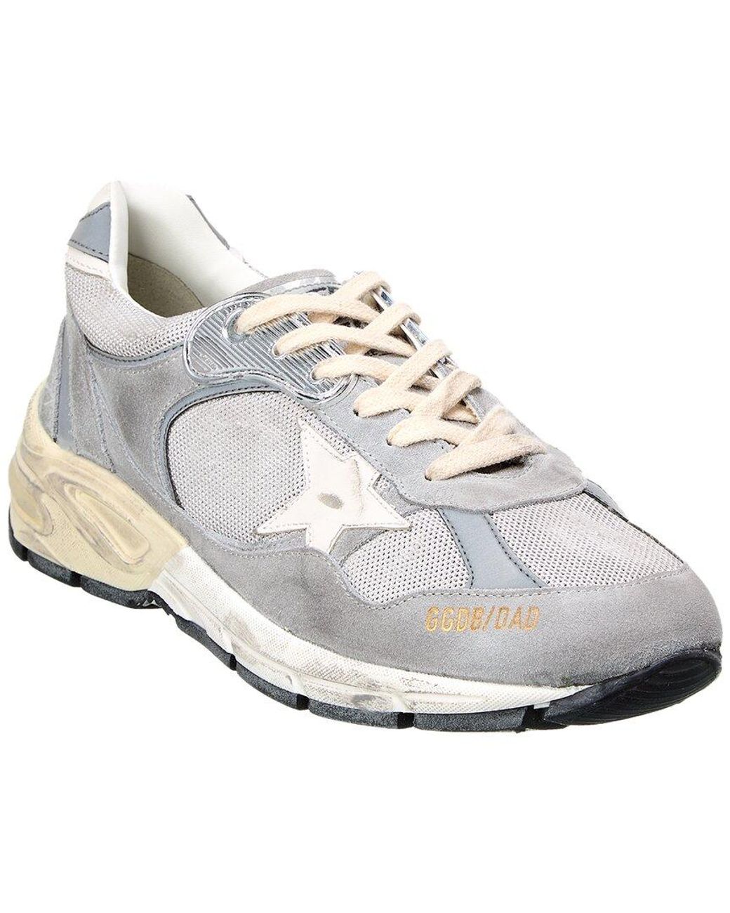 Golden Goose Deluxe Brand White Dad-Star Mesh & Suede Sneaker for men