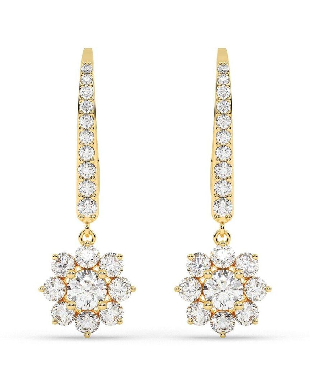 Lab Grown Diamonds Metallic 14K 3.50 Ct. Tw. Lab-Grown Diamond Earrings