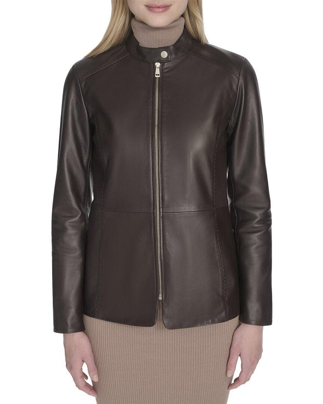 Cole Haan Black Smooth Lamb Jacket