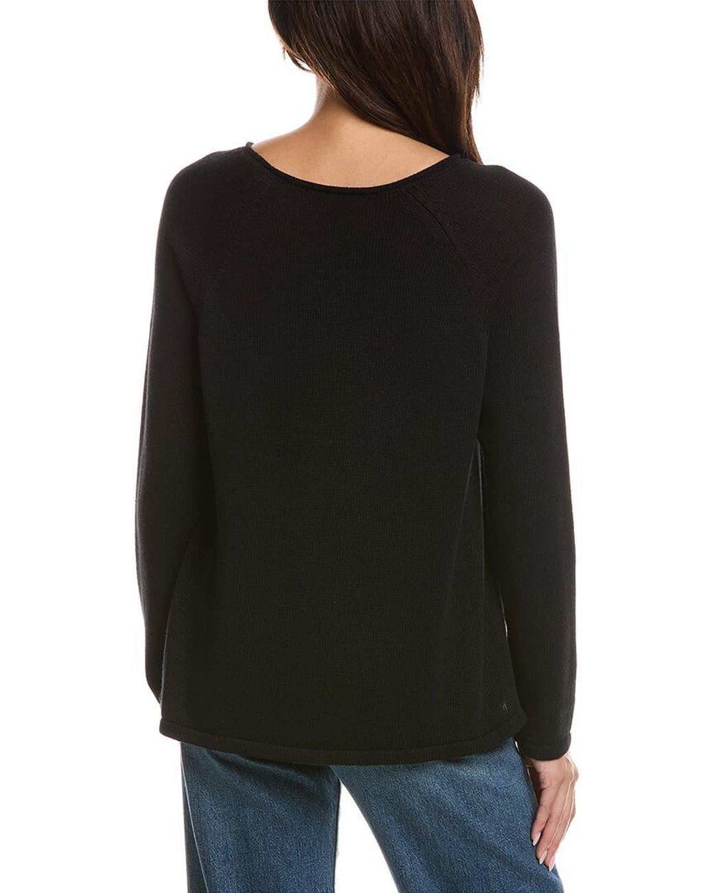 Eileen Fisher Black Raglan Sweater