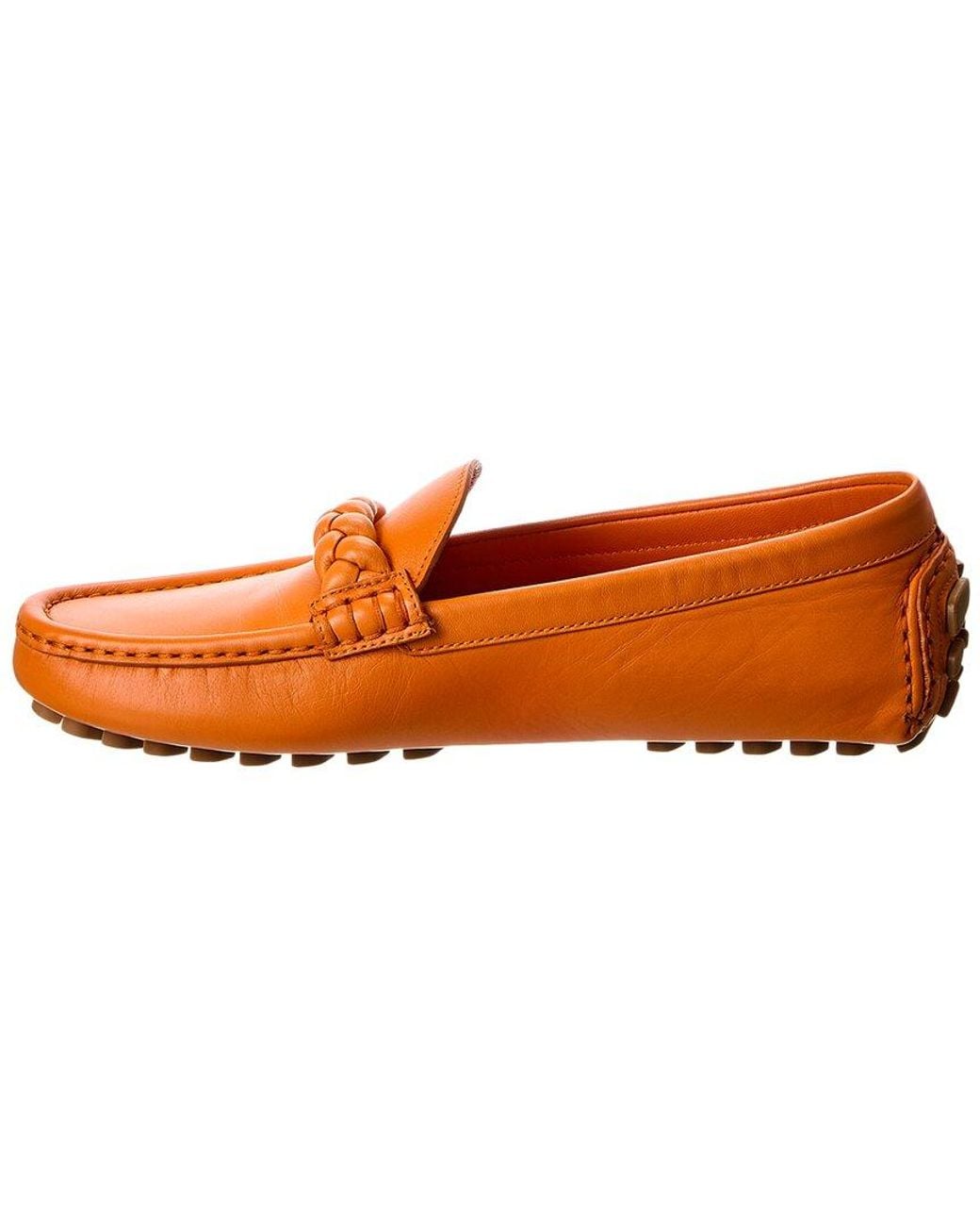 Gianvito Rossi Orange Monza Leather Loafer